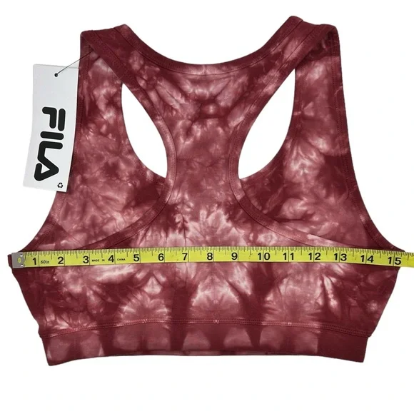 FILA Women’s Dark Raspberry Dream Cotton Light Support Sports Bra Size M L XL - Picture 6 of 10